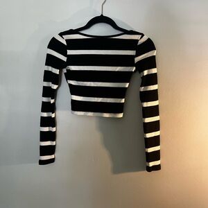 Open Back Long-sleeve Crop Top